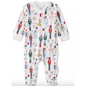 Little Planet by Carter's NWT Baby Organic Holiday Nutcracker Footed Pajamas 3M